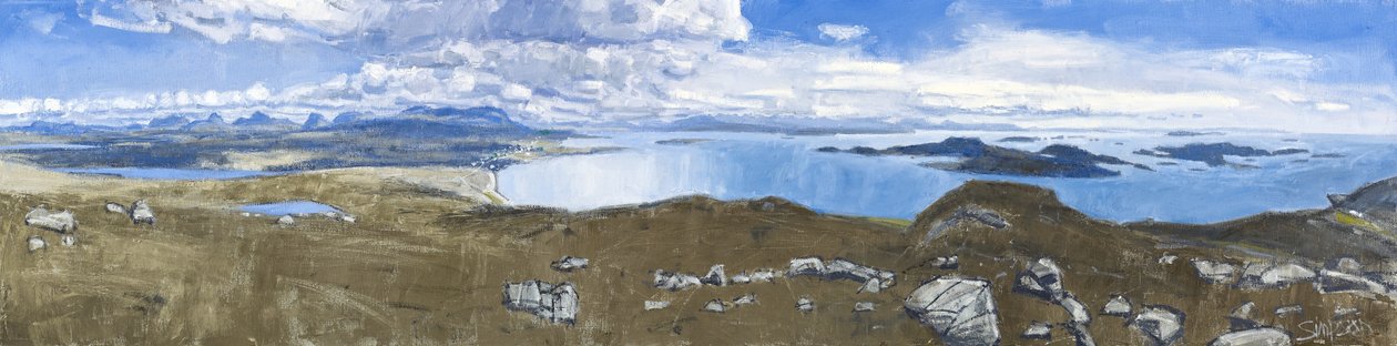Achiltibuie Panorama, 2011 (olej na płótnie) autorstwa Charles Simpson