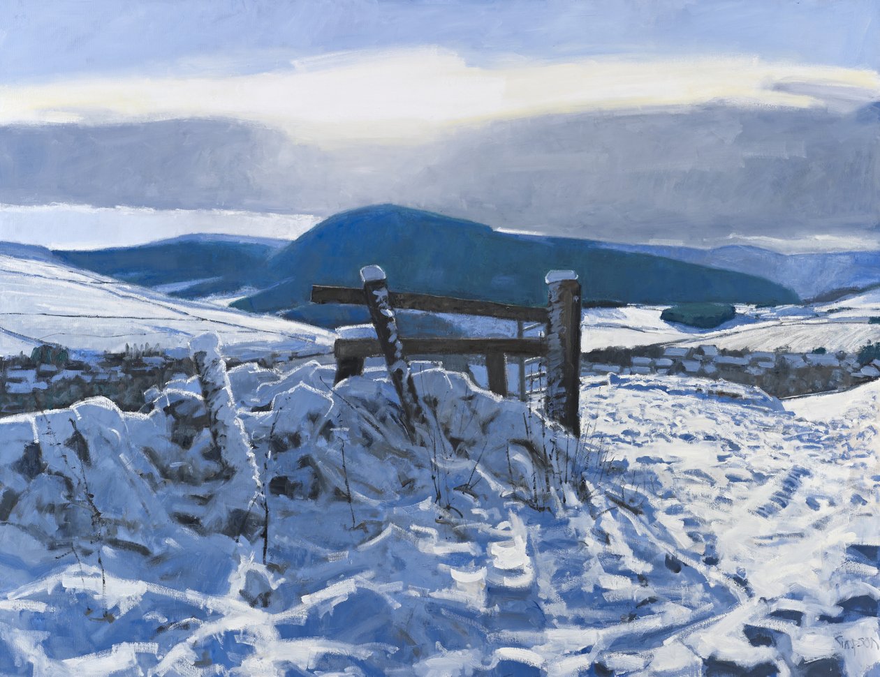Borders Snow, 2012 (olej na płótnie) autorstwa Charles Simpson