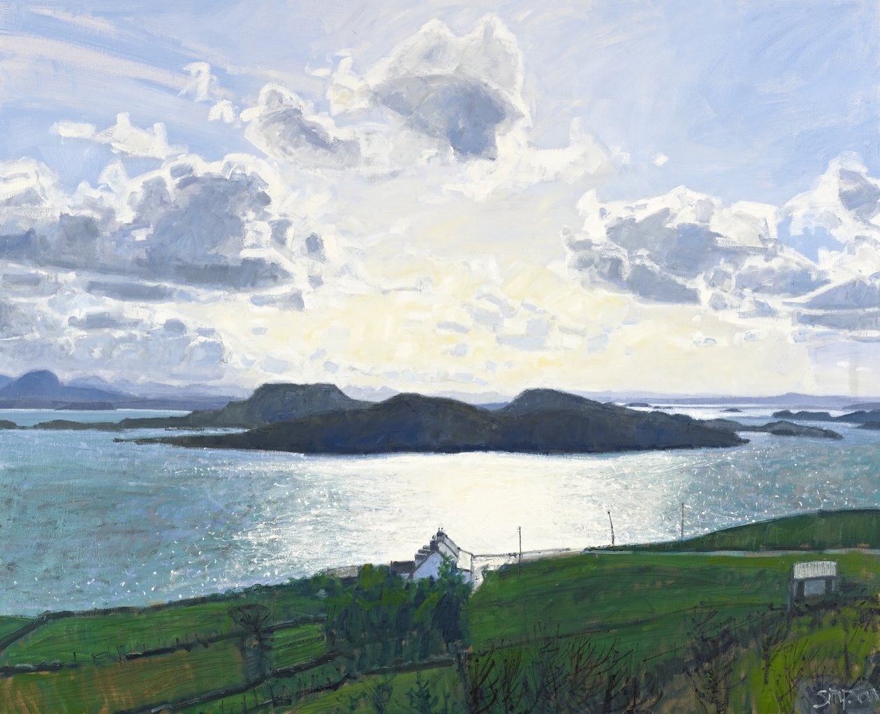 Olśniewające światło, Tanera Mor, 2011 (olej na płótnie) autorstwa Charles Simpson