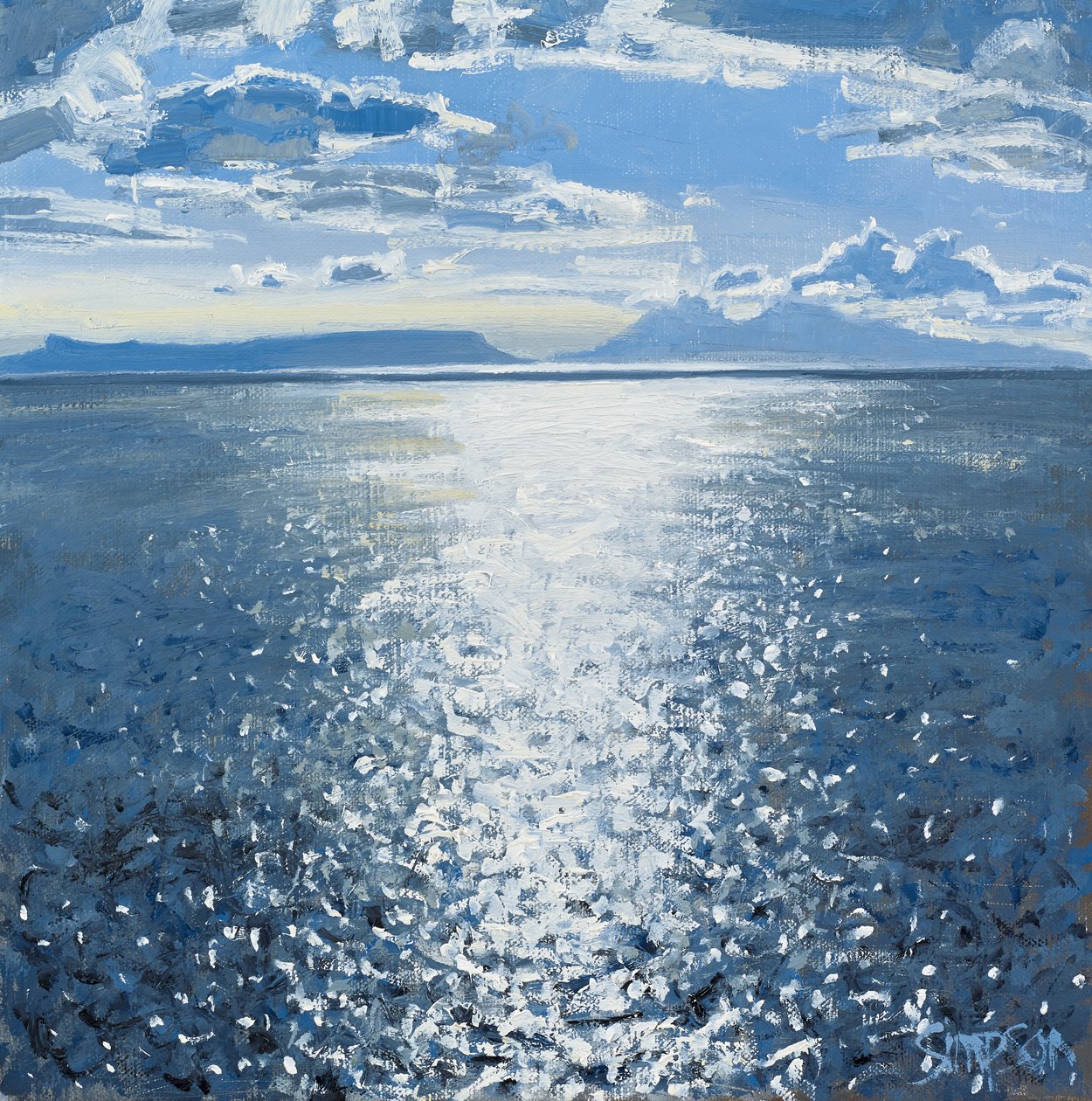Eigg  Rum Evening, 2014 (olej na płótnie) autorstwa Charles Simpson