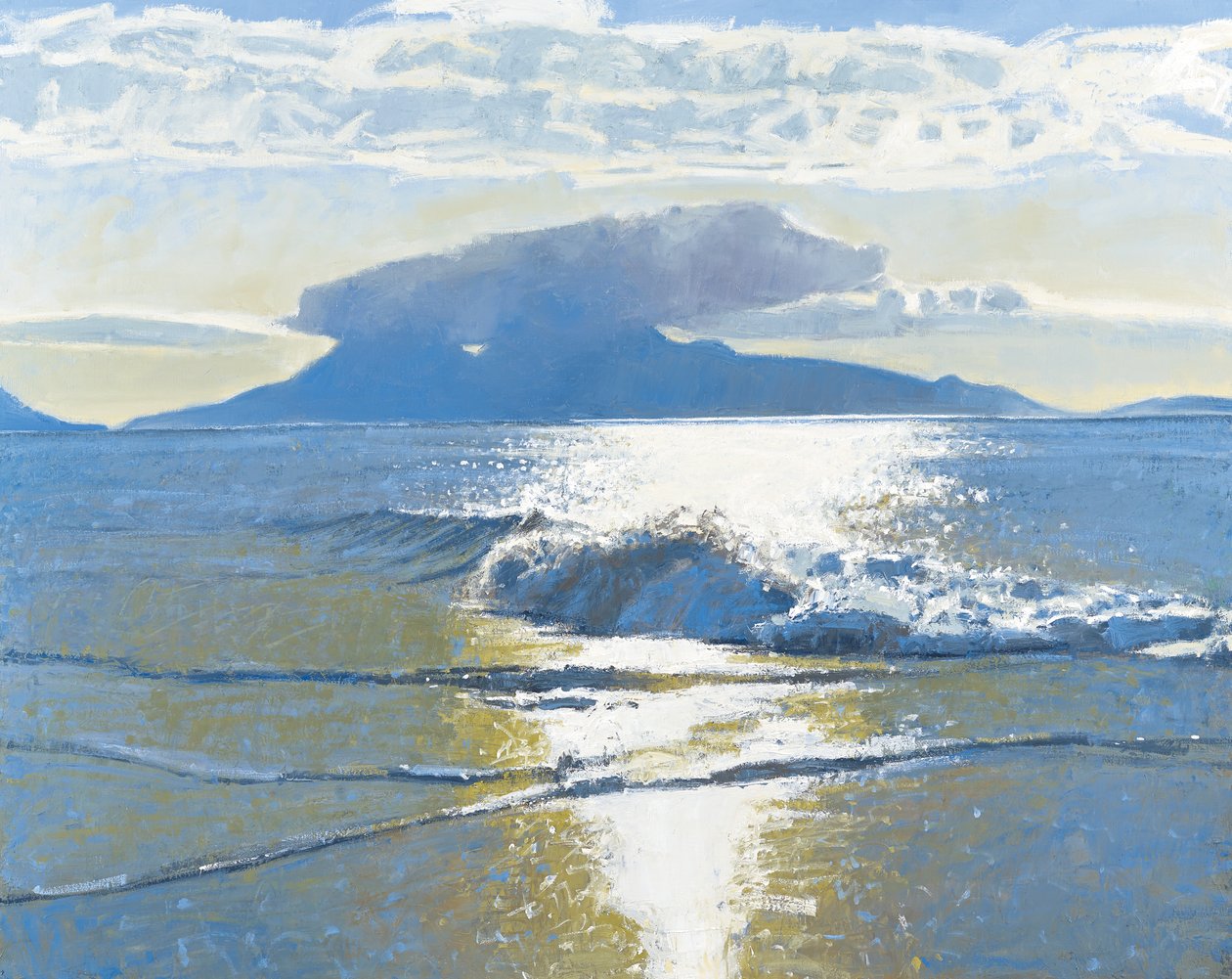Wieczorne morze, 2014 (olej na płótnie) autorstwa Charles Simpson