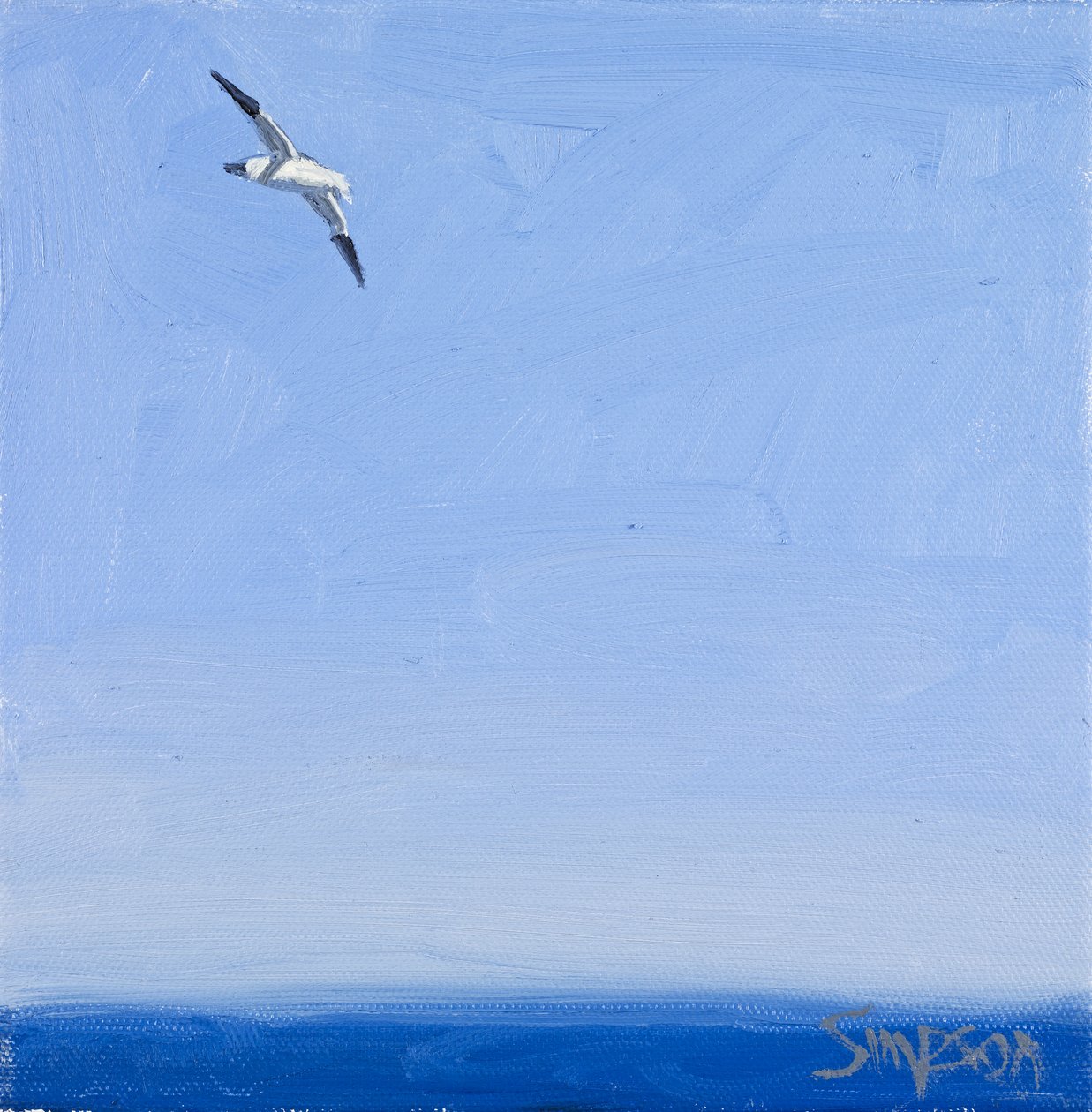 Gannet, 2010 (olej na płótnie) autorstwa Charles Simpson