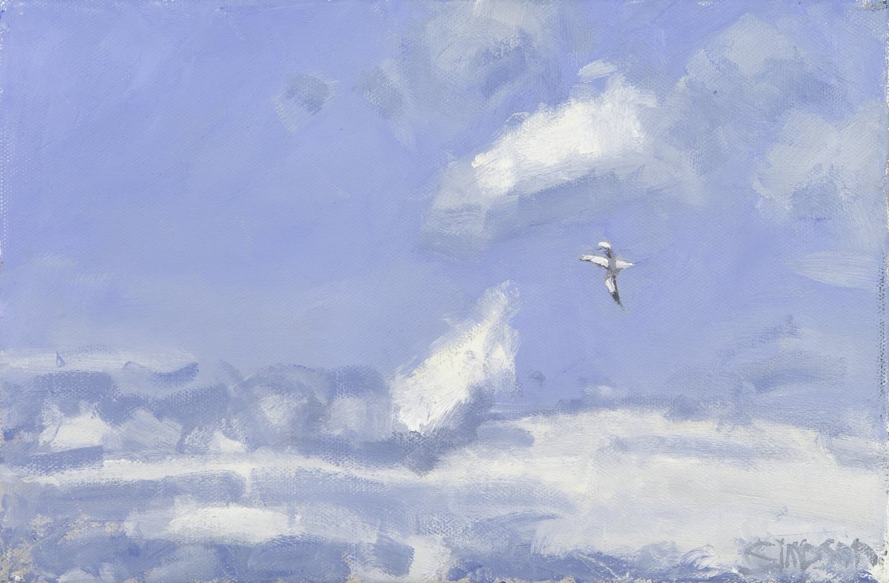 Gannet  Clouds, 2016 (olej na płótnie) autorstwa Charles Simpson
