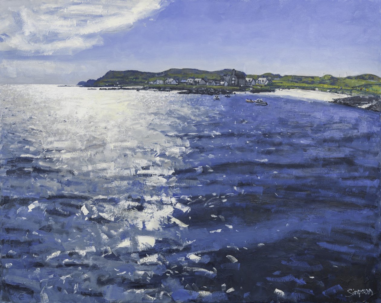 Iona Light, 2017 (olej na płótnie) autorstwa Charles Simpson