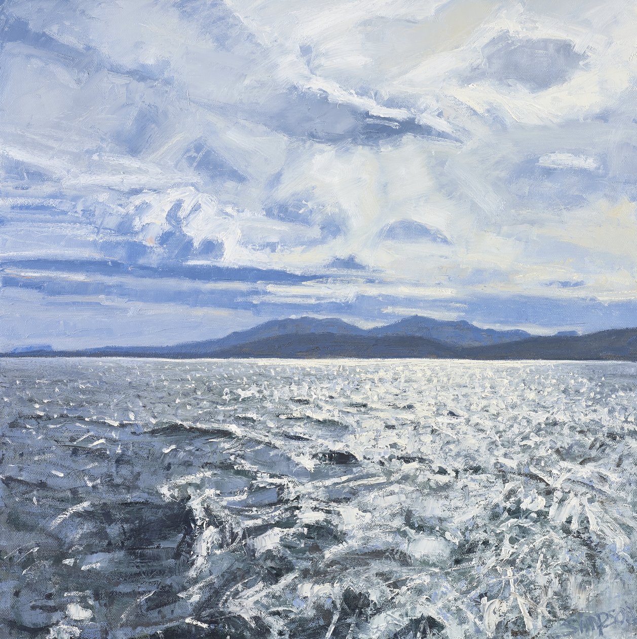 Leaving Barra, 2013 (olej na płótnie) autorstwa Charles Simpson