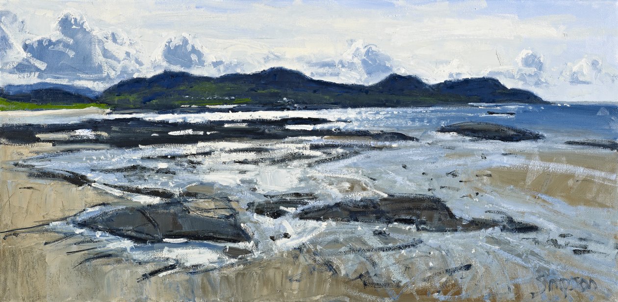 Low Tide, Portuairk, 2010 (olej na płótnie) autorstwa Charles Simpson
