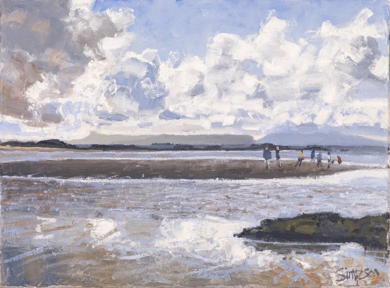 Na plaży, 2017 (olej na płótnie) autorstwa Charles Simpson
