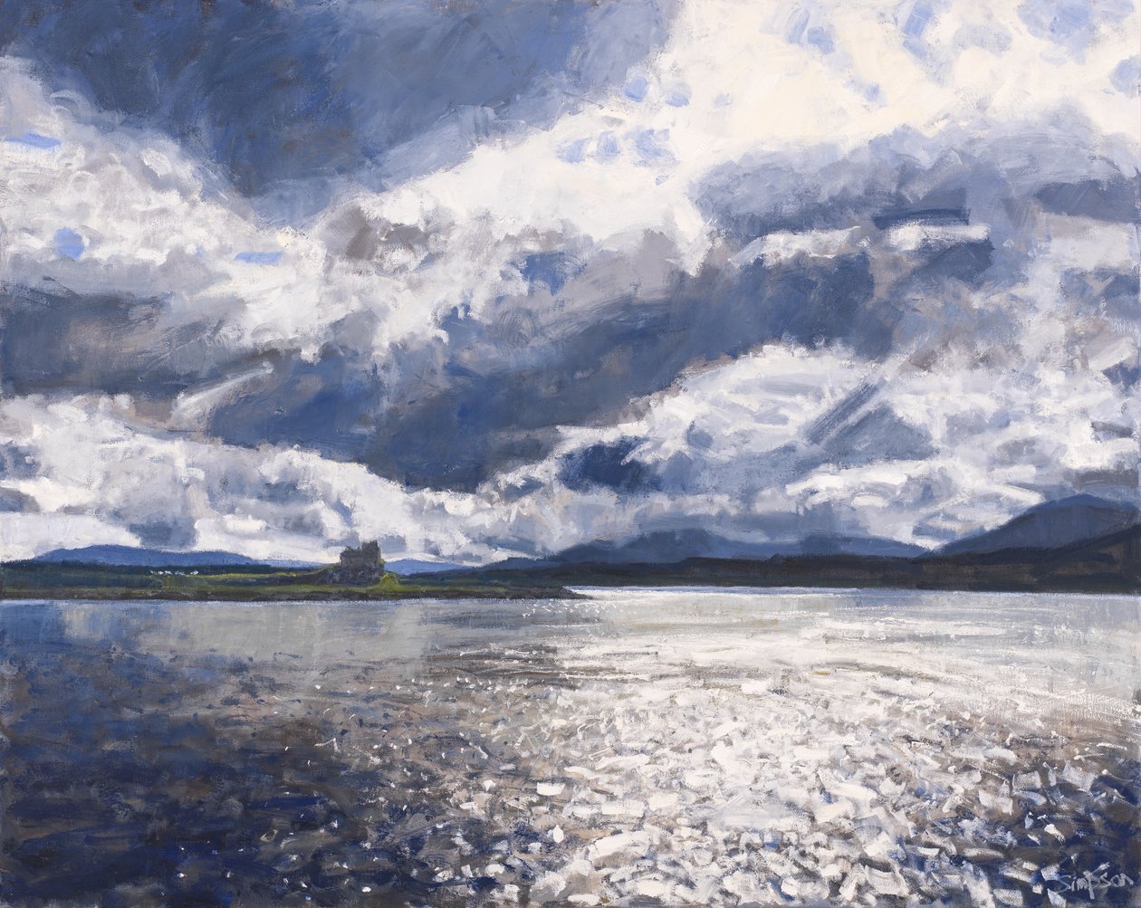 Passing Duart, 2017 (olej na płótnie) autorstwa Charles Simpson