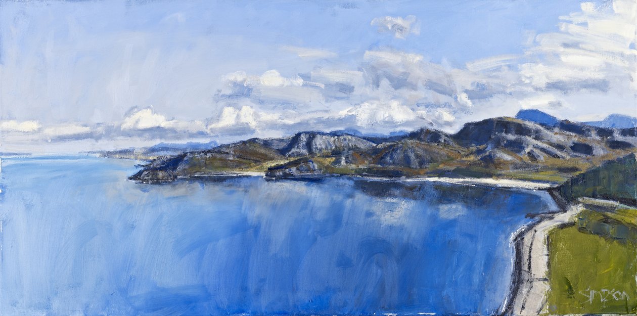 Sea Reflections, Gruinard, 2011 (olej na płótnie) autorstwa Charles Simpson