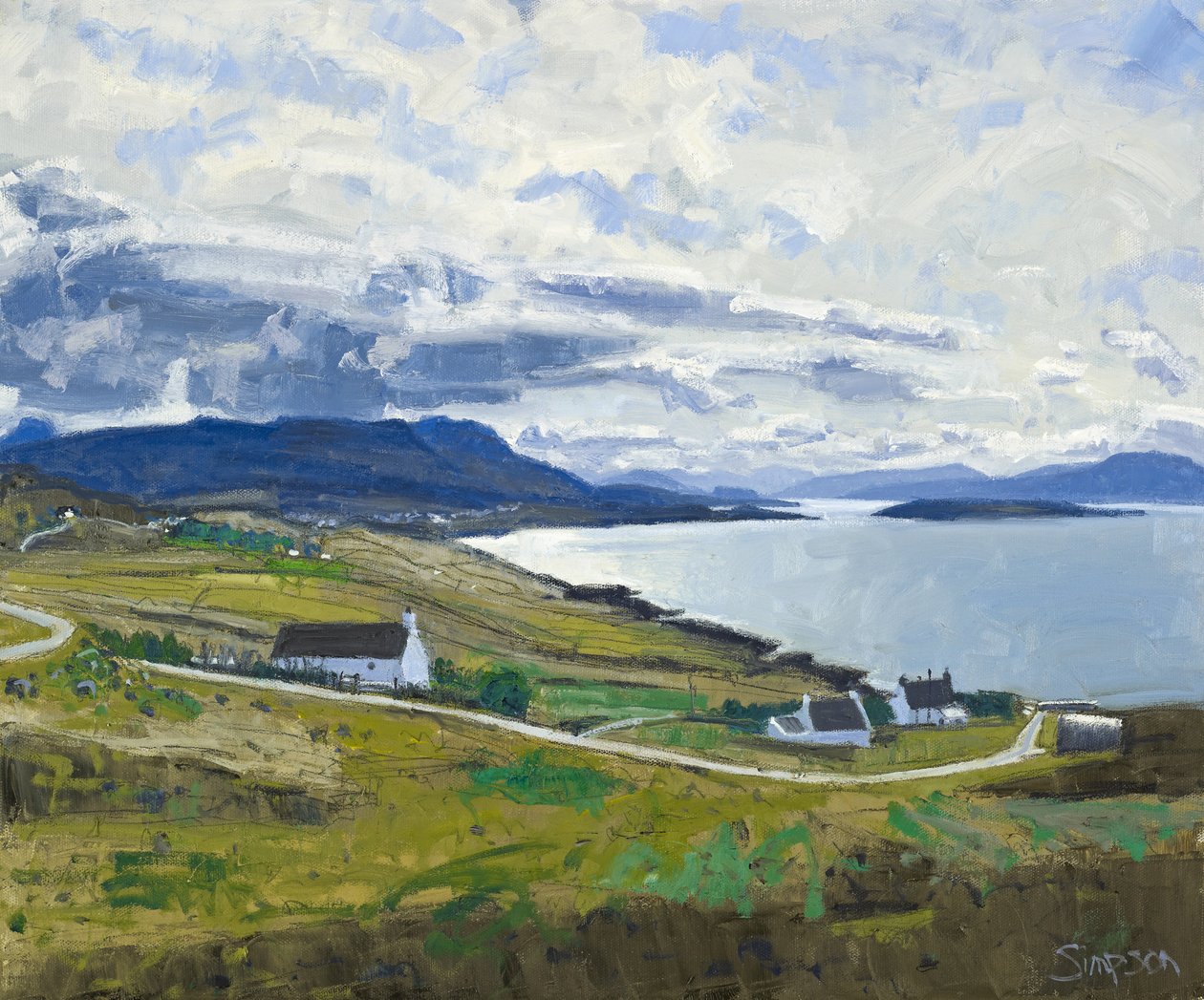 Towards Ben Mor Coigach, 2011 (olej na płótnie) autorstwa Charles Simpson