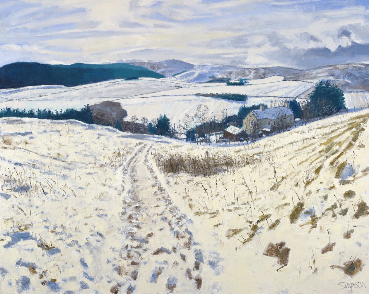 Track down the Hill, 2015 (olej na płótnie) autorstwa Charles Simpson