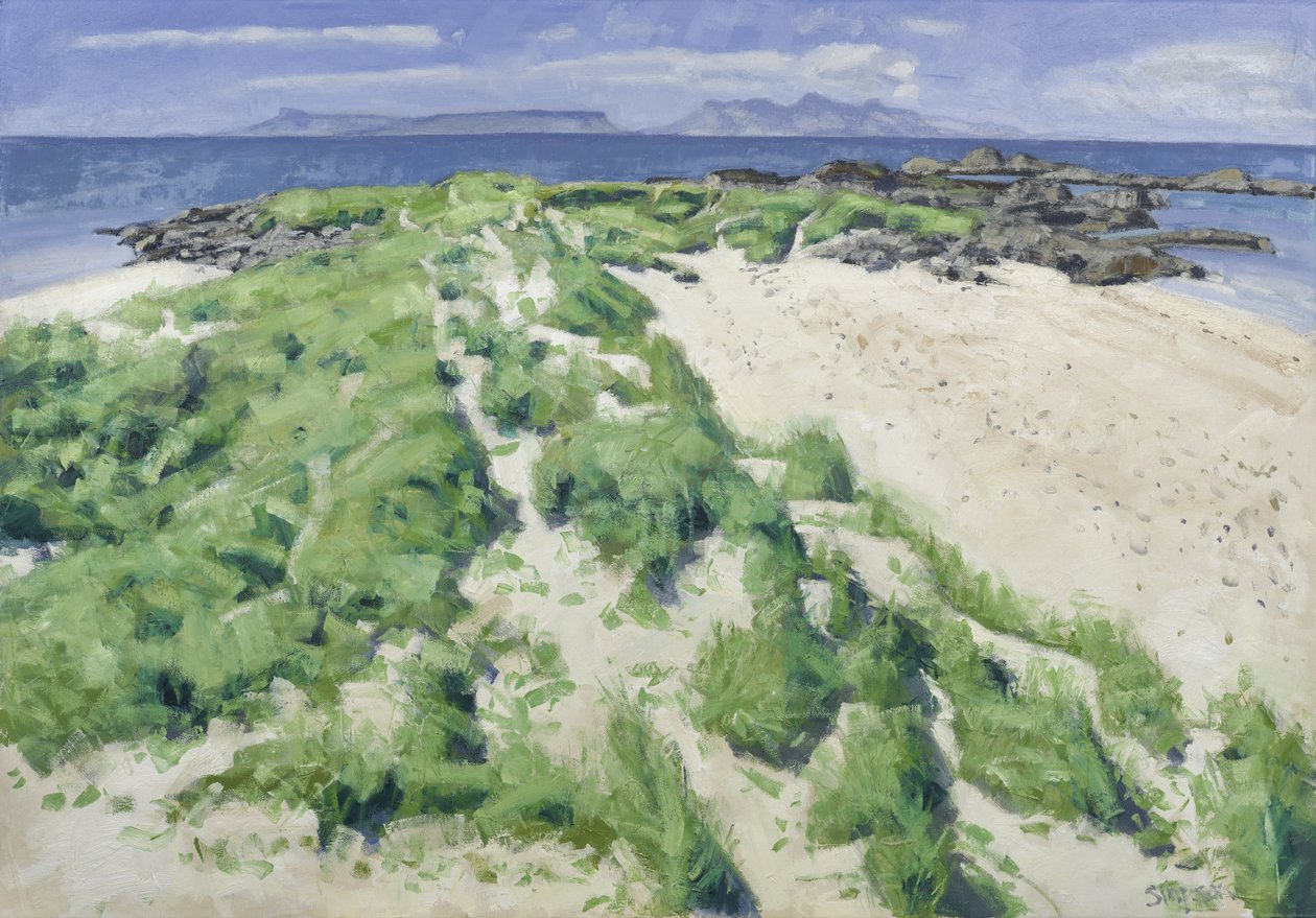 Dwie plaże, 2016 (olej na płótnie) autorstwa Charles Simpson