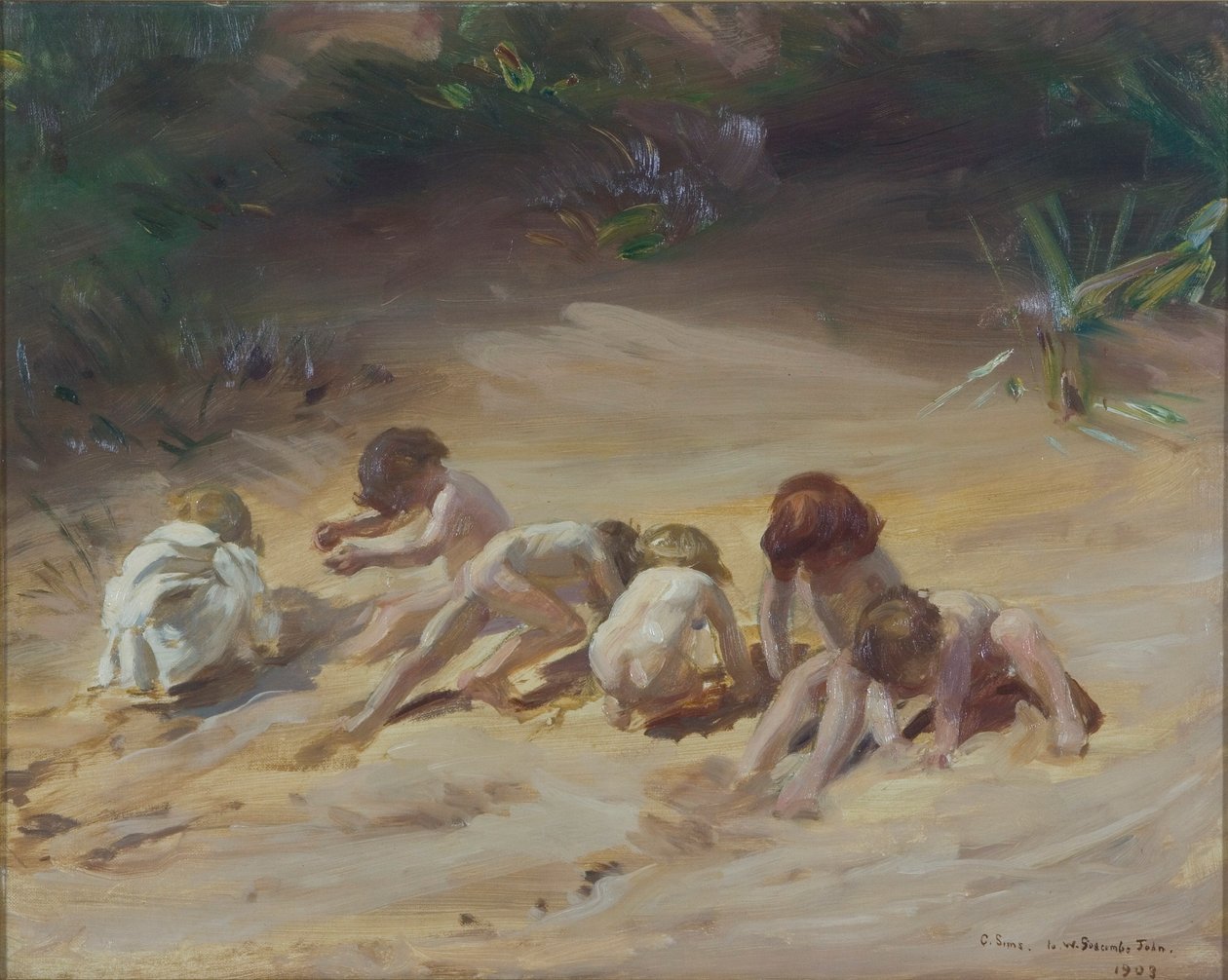 „Dzieci bawiące się”, 1903 autorstwa Charles Sims