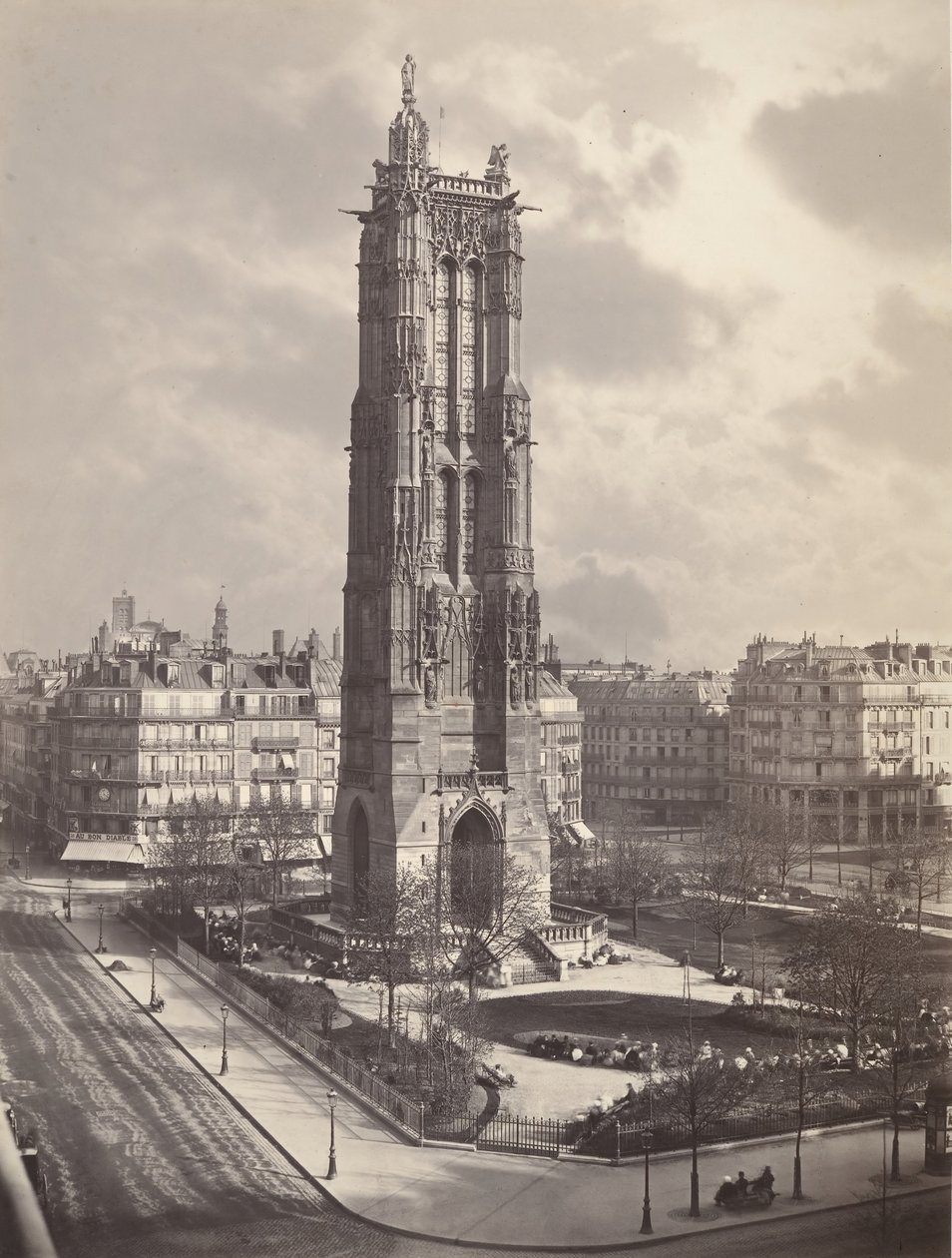 Wycieczka St. Jacques La Boucherie w Paryżu, ca. 1867. autorstwa Charles Soulier
