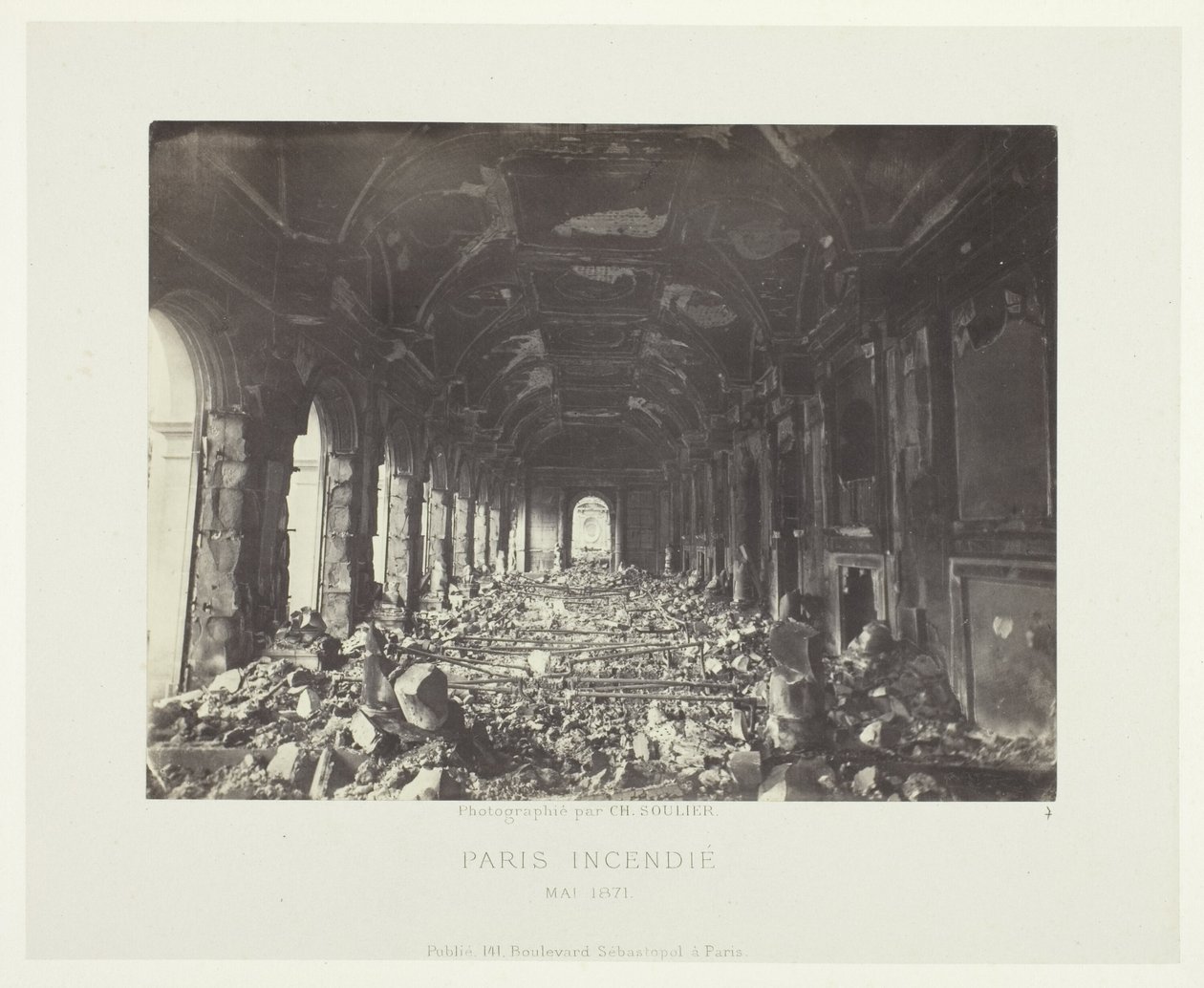 Paris Fire (Wielka Sala Rady Państwa) autorstwa Charles Soulier