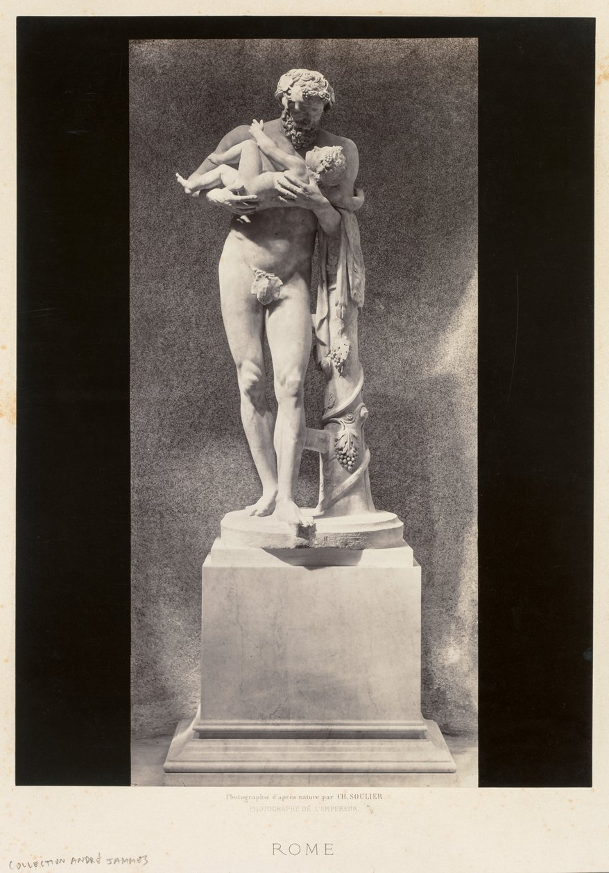 Silenus trzymający dziecko Dionizos, Luwr, Paryż, ok. 1930 1860. autorstwa Charles Soulier