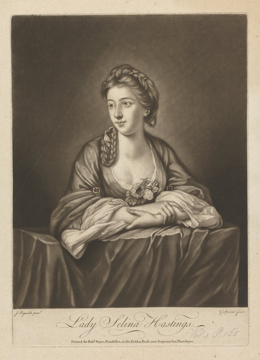Lady Selina Hastings (z domu Shirley), hrabina Huntington autorstwa Charles Spooner