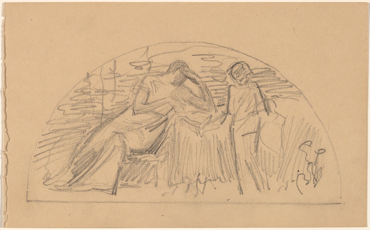 Studiuj na lunetę autorstwa Charles Sprague Pearce