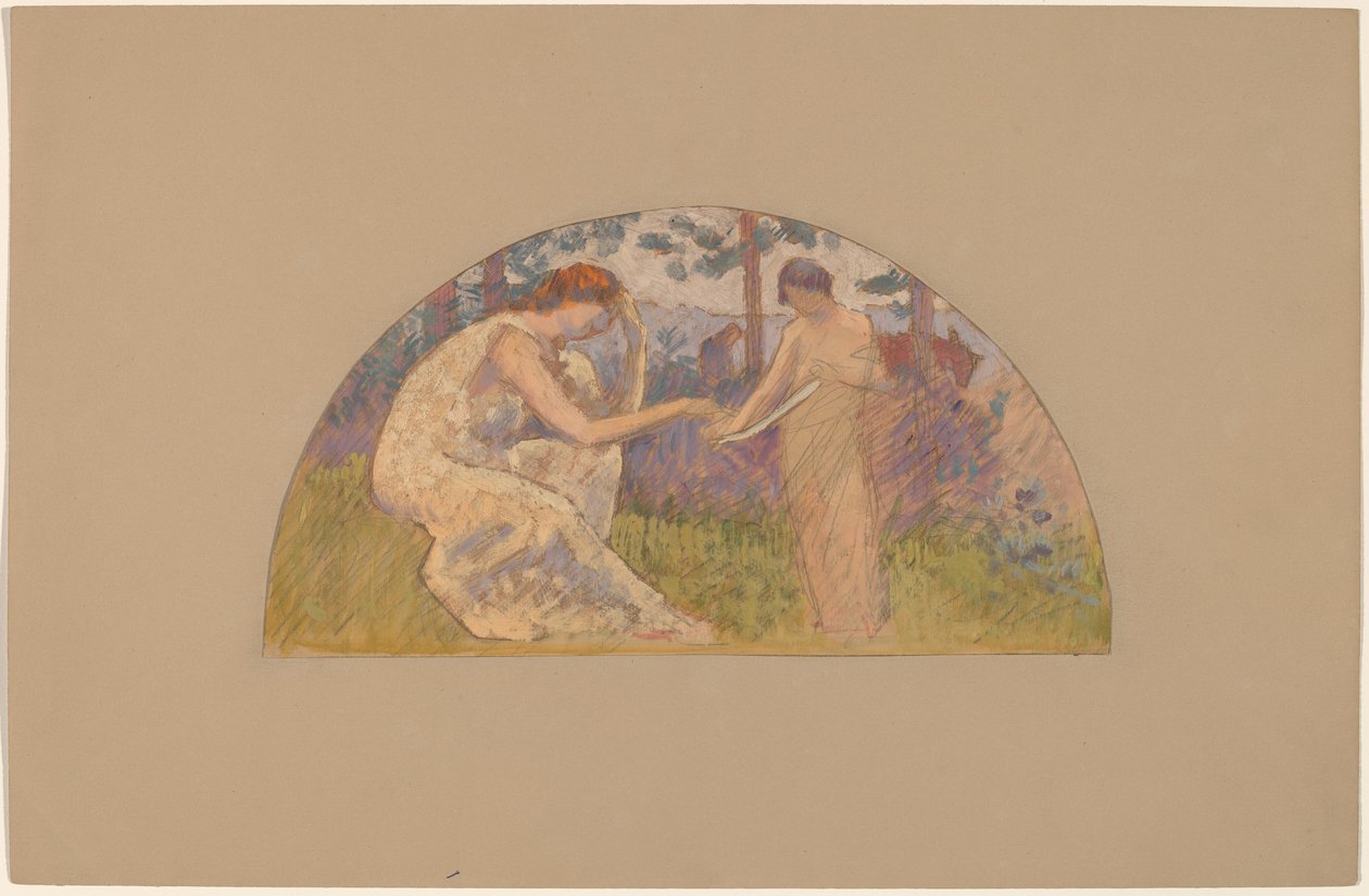 Studiuj na lunetę autorstwa Charles Sprague Pearce