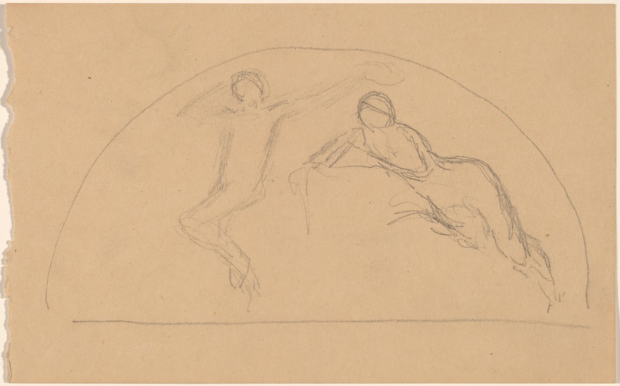 Studium postaci w lunecie autorstwa Charles Sprague Pearce