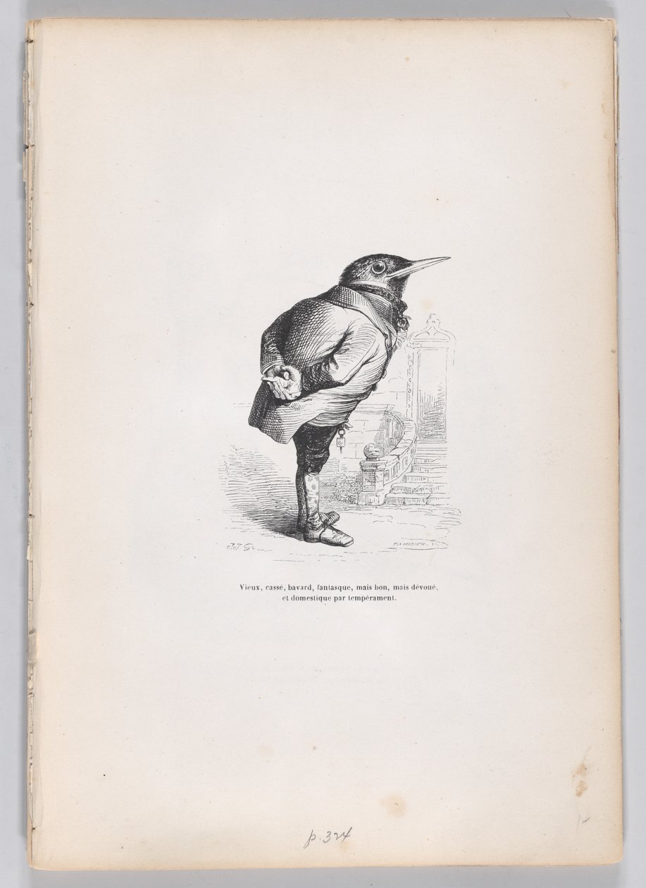 Stary, złamany, wychudzony, kapryśny, ale dobry, a jednocześnie oddany i domowy z temperamentu..., ca. 1837-47. autorstwa Charles Tamisier