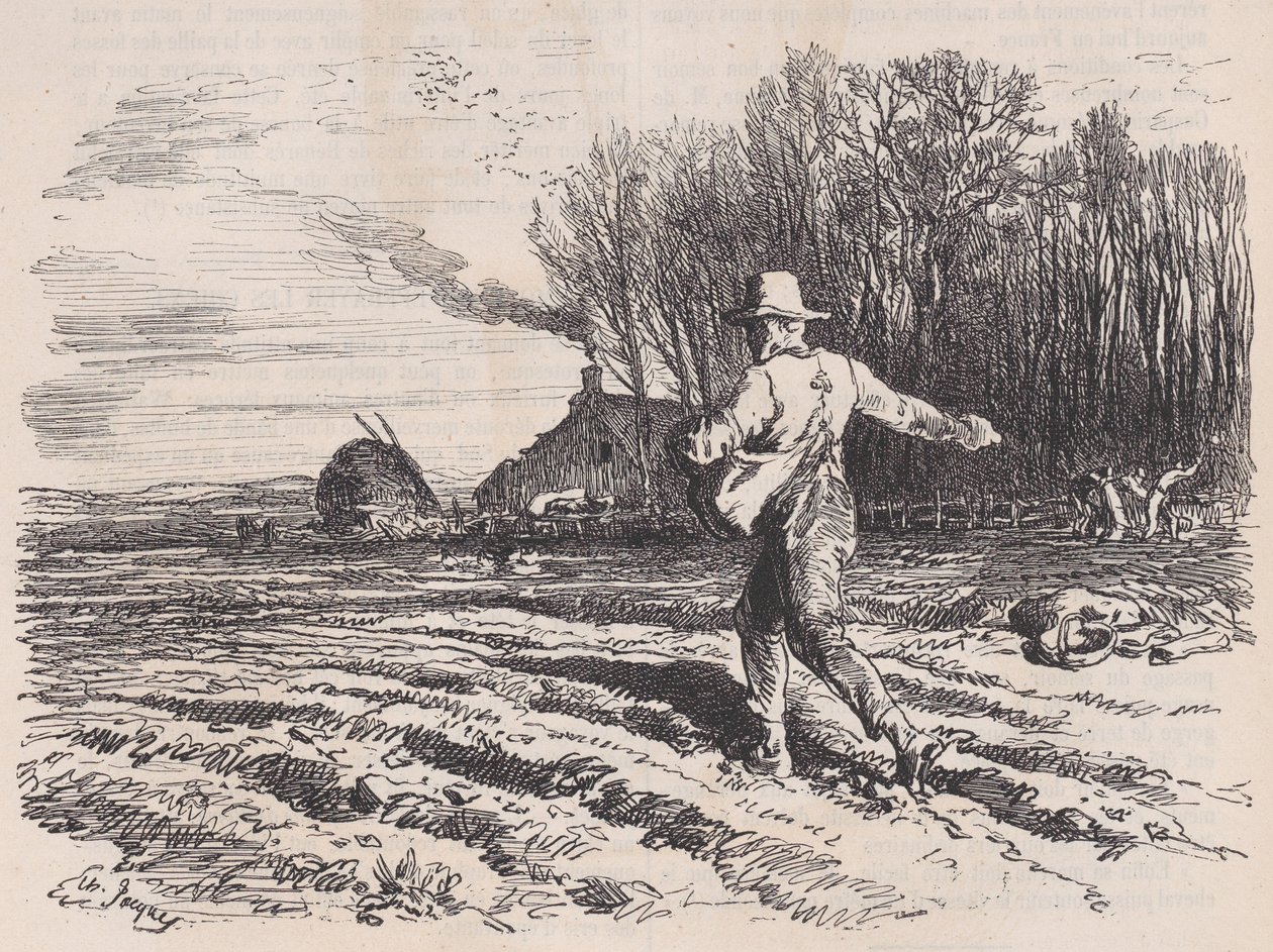 Scattering Seed, z Le Magasin Pittoresque, maj 1857. autorstwa Charles Tamisier