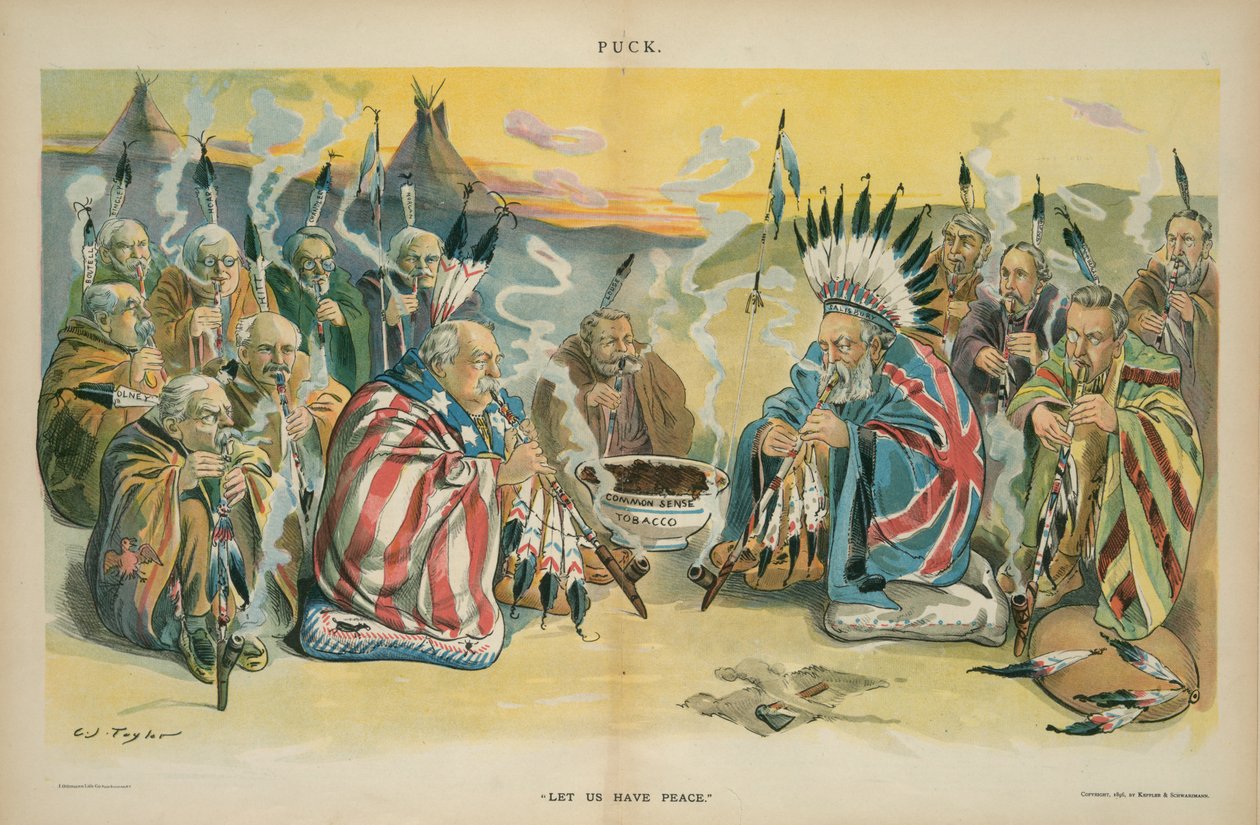 Miejmy spokój, 1896 (chromolitografia) autorstwa Charles Taylor
