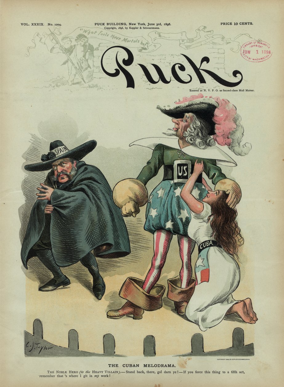 Melodramat kubański, 1896 (chromolitografia) autorstwa Charles Taylor