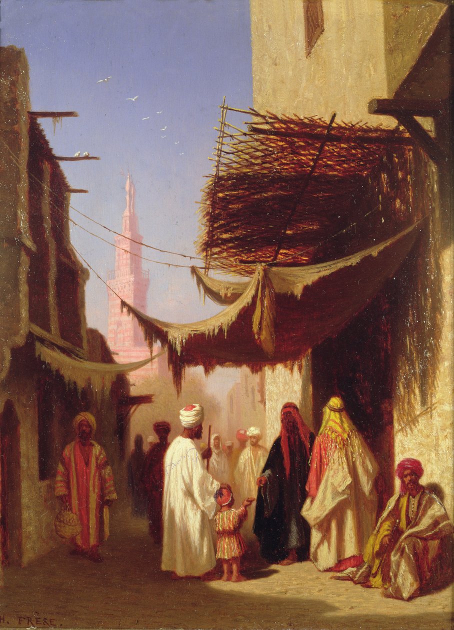 Scena uliczna, Kair autorstwa Charles Theodore  Frere
