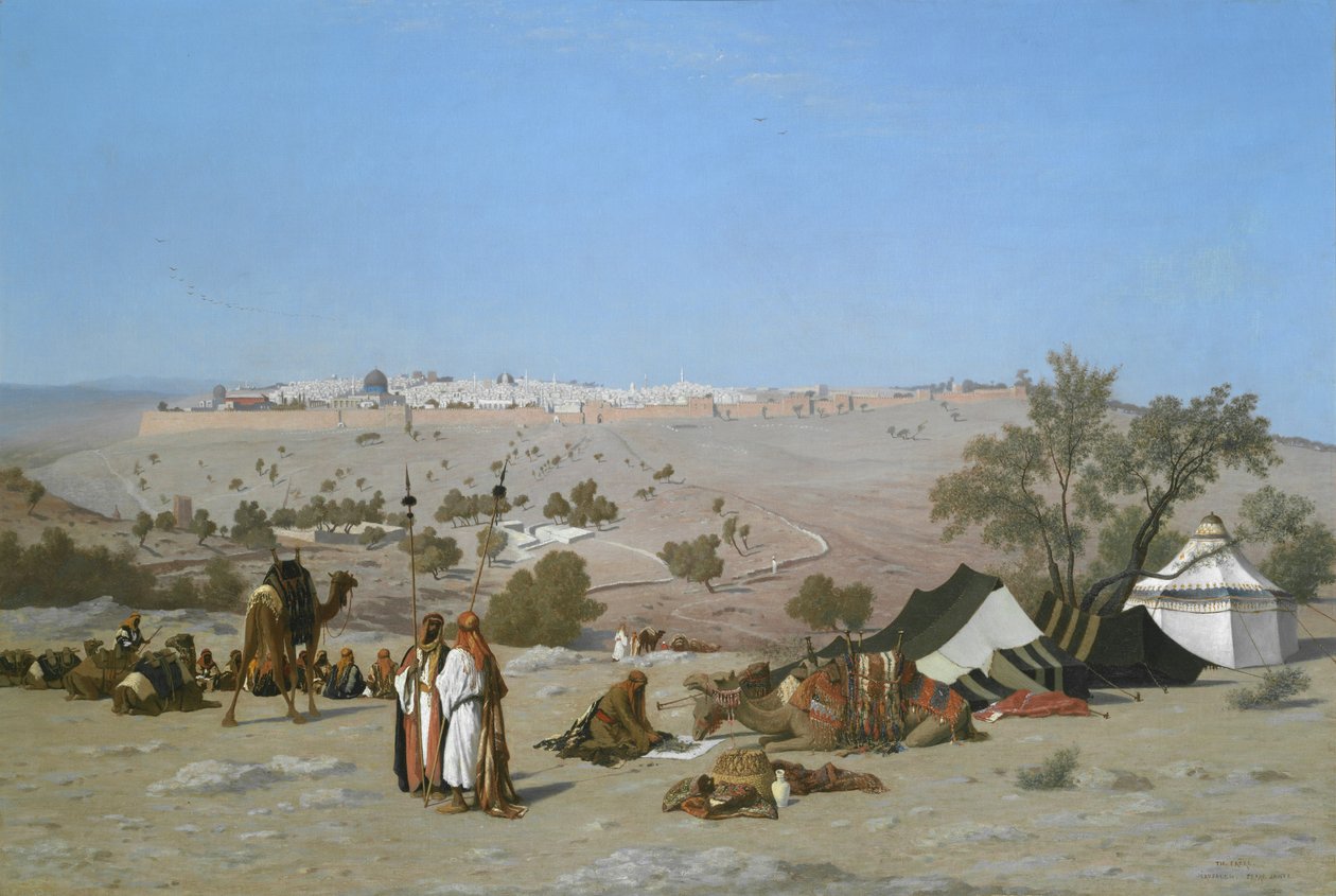 Jerozolima z Góry Oliwnej autorstwa Charles Theodore  Frere