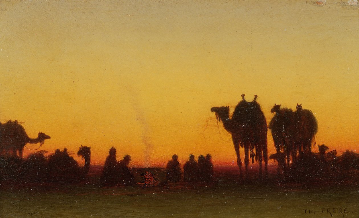 Przy ognisku autorstwa Charles Theodore Frere