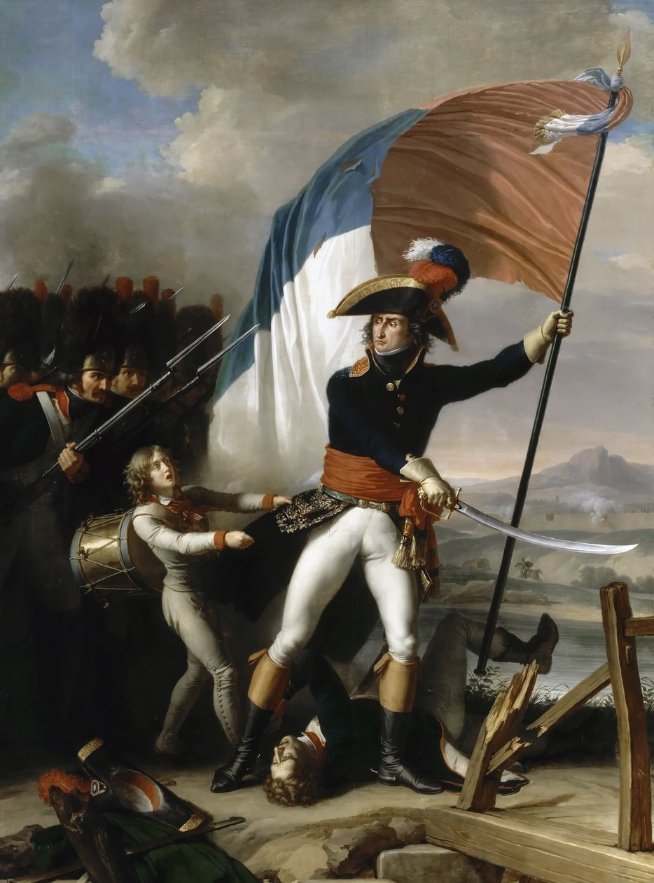 Generał Augereau w Pont dArcole 15 listopada 1796 r. autorstwa Charles Thevenin