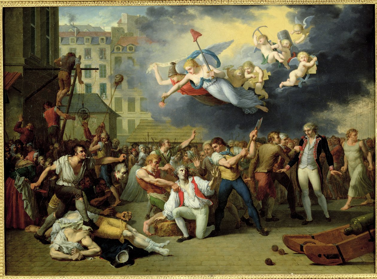 Masakra markiza de Pellepont, 14 lipca 1789 r. autorstwa Charles Thevenin