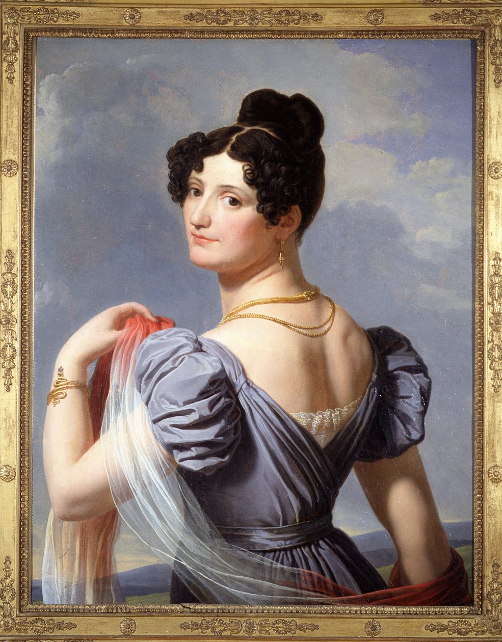 Portret Anne Boutet, znanej jako Mademoiselle Mars (1779 - 1847), francuskiej aktorki. Obraz Charlesa Thévenina, po raz pierwszy wystawiony na Wystawie Powszechnej w 1900 roku. autorstwa Charles Thevenin