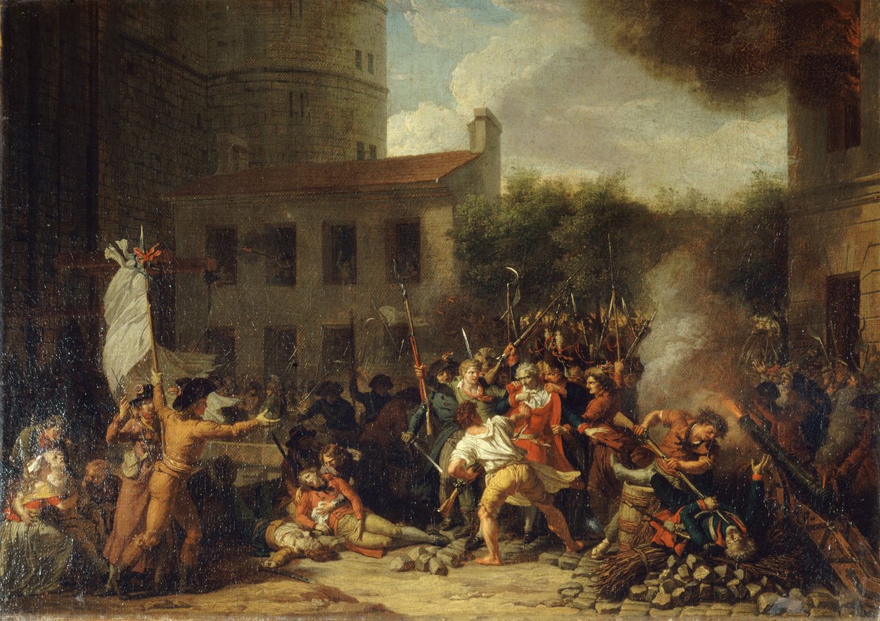Szturm na Bastylię 14 lipca 1789 r. 1793. autorstwa Charles Thevenin