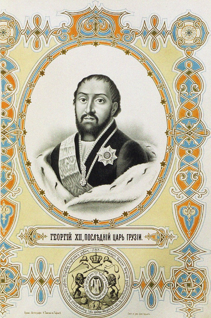Portret ostatniego króla Królestwa Kartli-Kachetii Królestwo gruzińskie Giorgi XII 1746-1800, pocz. autorstwa Charles Thompson
