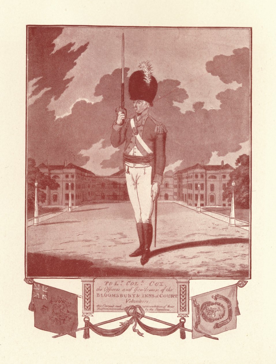 Oficerowie i dżentelmeni z Bloomsbury & Inns of Court Volunteers, 1780-1820, 1909. autorstwa Charles Tomkins