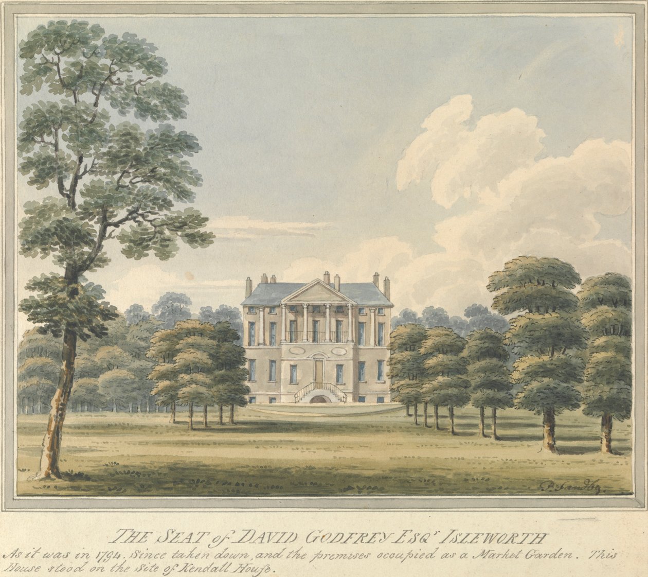 Siedziba Davida Godfreya, Isleworth, Middlesex autorstwa Charles Tomkins