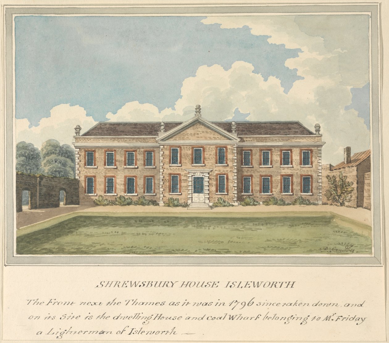 Shrewsbury House, Isleworth, Middlesex autorstwa Charles Tomkins