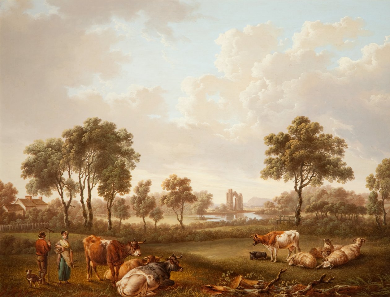 Pejzaż z postaciami, 1812 autorstwa Charles Towne