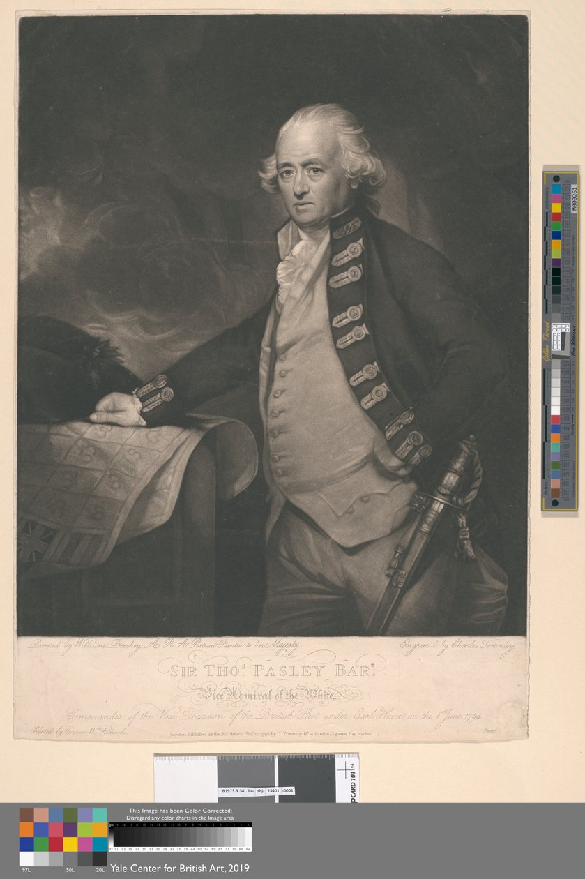 Sir Thomasa Pasleya autorstwa Charles Townley
