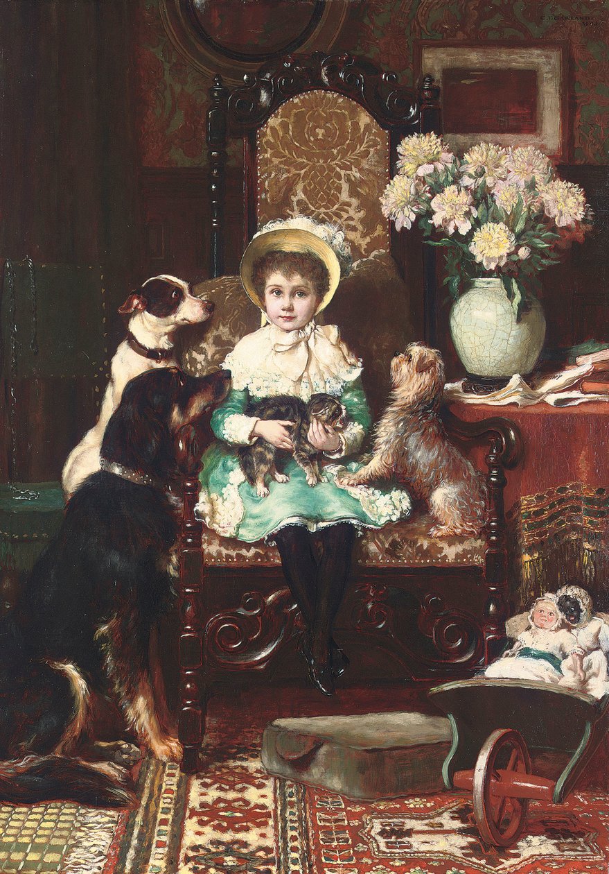 Doddy i jej zwierzaki, 1883 autorstwa Charles Trevor Garland