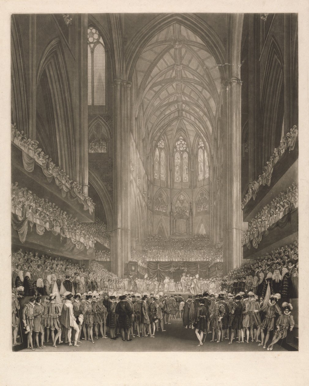 Koronacja króla Jerzego IV w Opactwie Westminsterskim autorstwa Charles Turner