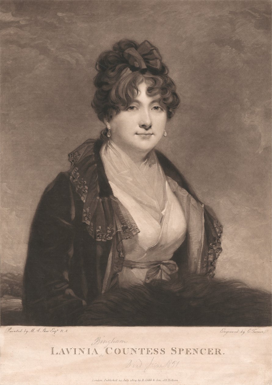 Lavinia Bingham, hrabina Spencer autorstwa Charles Turner