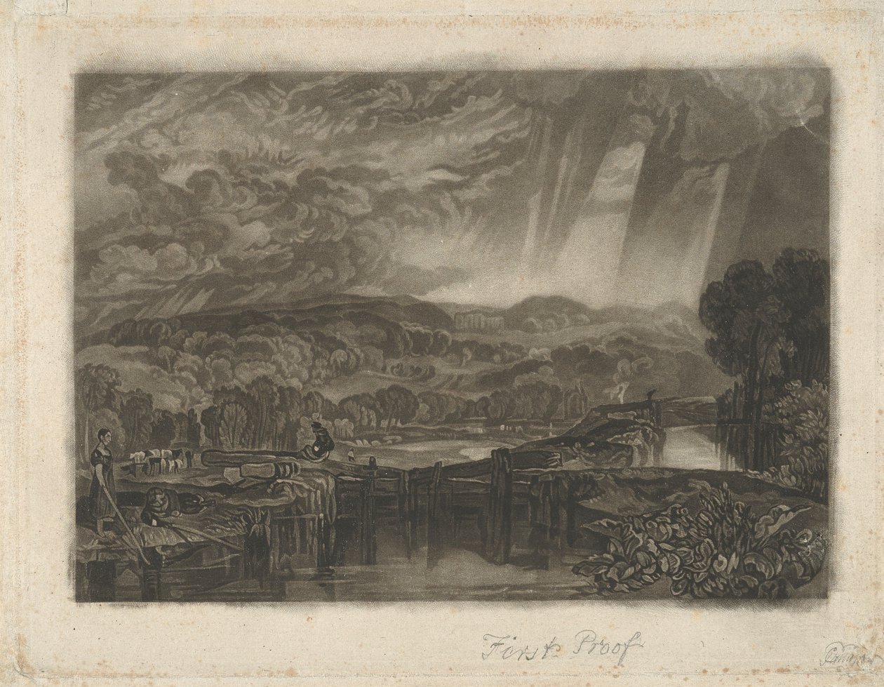 Więcej Park, niedaleko Watford, nad rzeką Colne autorstwa Charles Turner