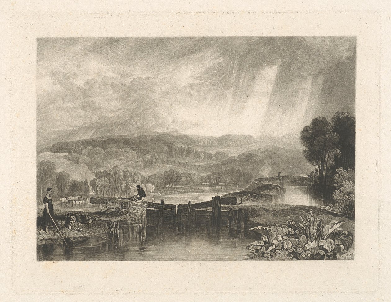 Więcej Park, niedaleko Watford, nad rzeką Colne autorstwa Charles Turner