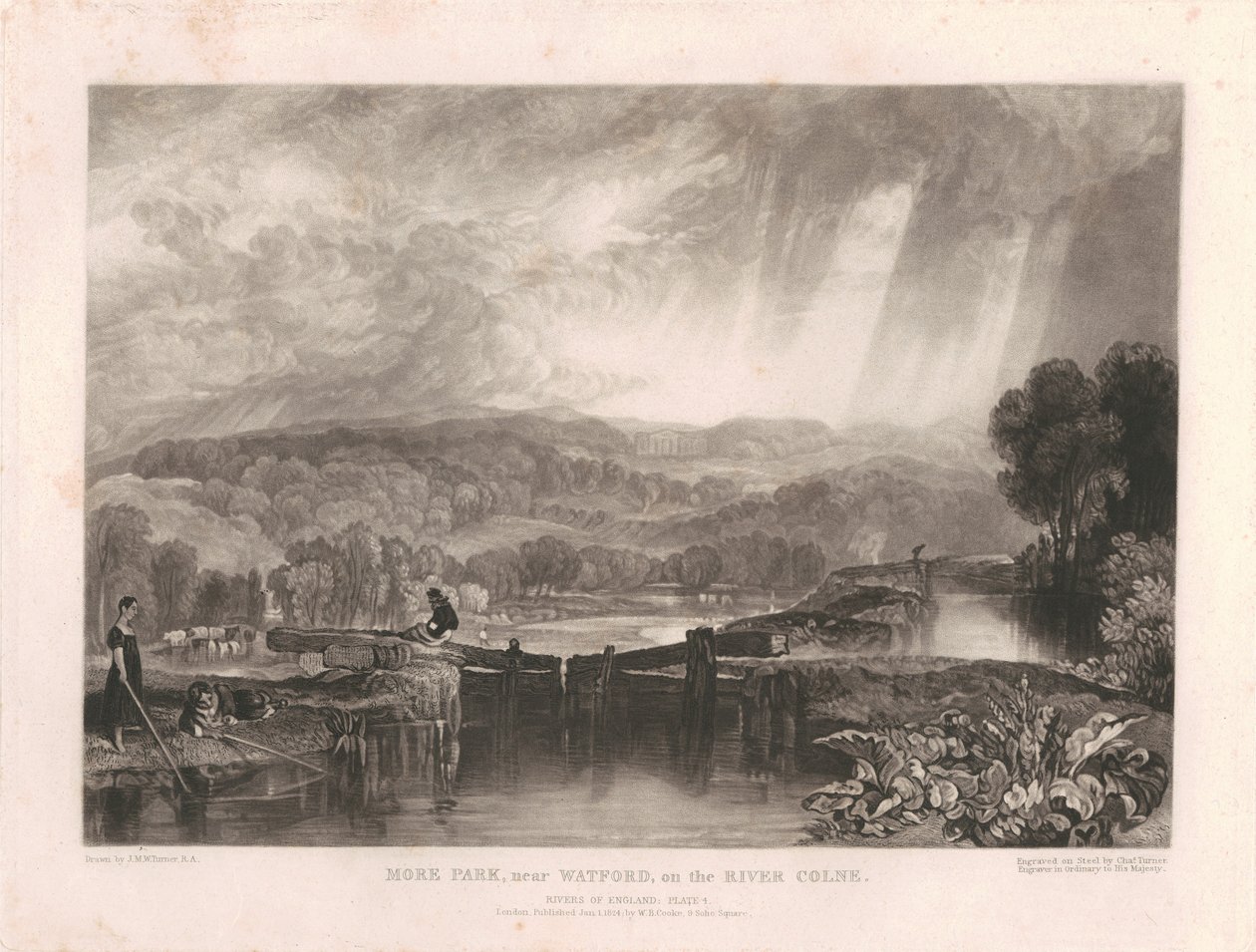 More Park, niedaleko Watfordu, nad rzeką Colne autorstwa Charles Turner