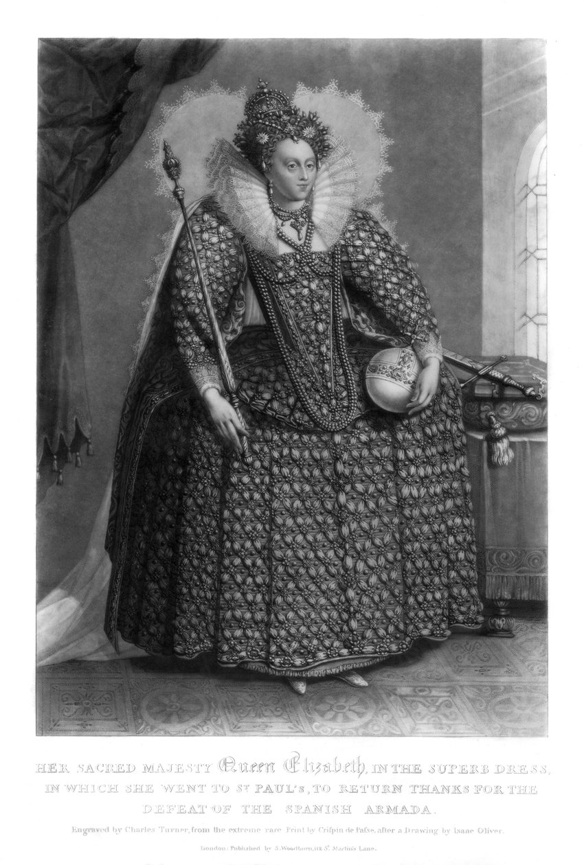 Królowa Elżbieta I, 1816. autorstwa Charles Turner