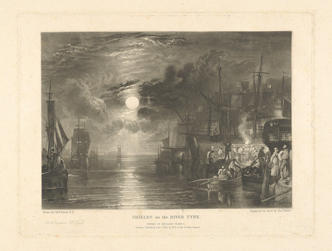 Tarcze nad rzeką Tyne autorstwa Charles Turner