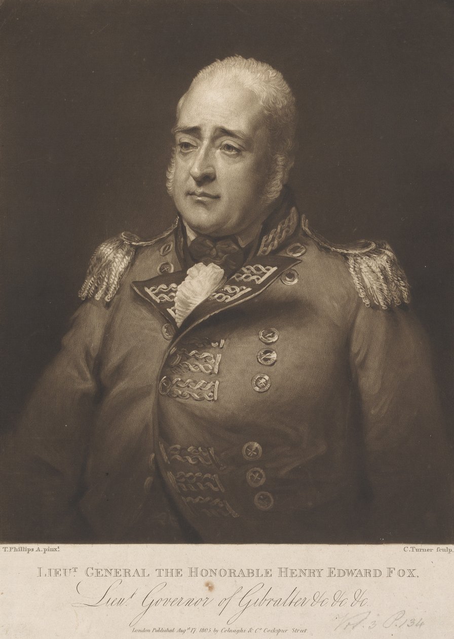 Czcigodny generał porucznik Henry Edward Fox autorstwa Charles Turner